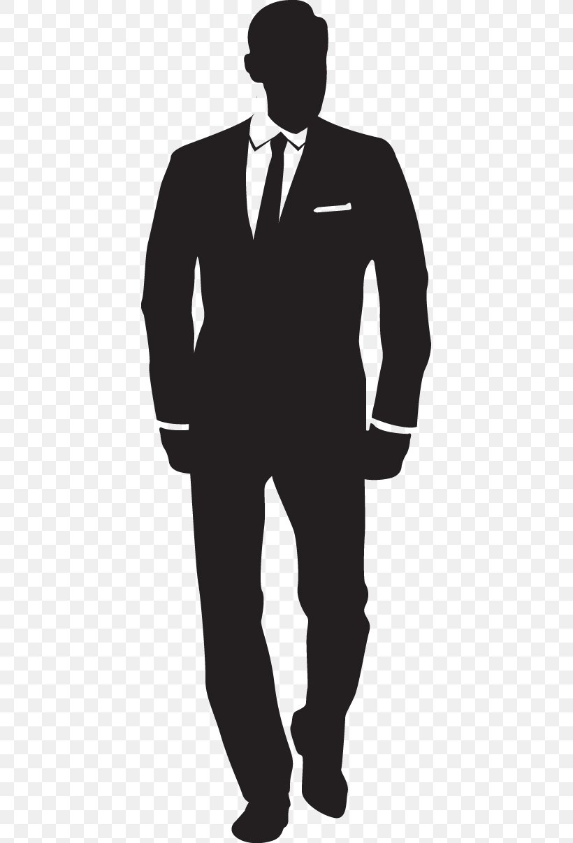 Silhouette Person Clip Art, PNG, 415x1207px, Silhouette, Black And White, Child, Drawing, Formal Wear Download Free