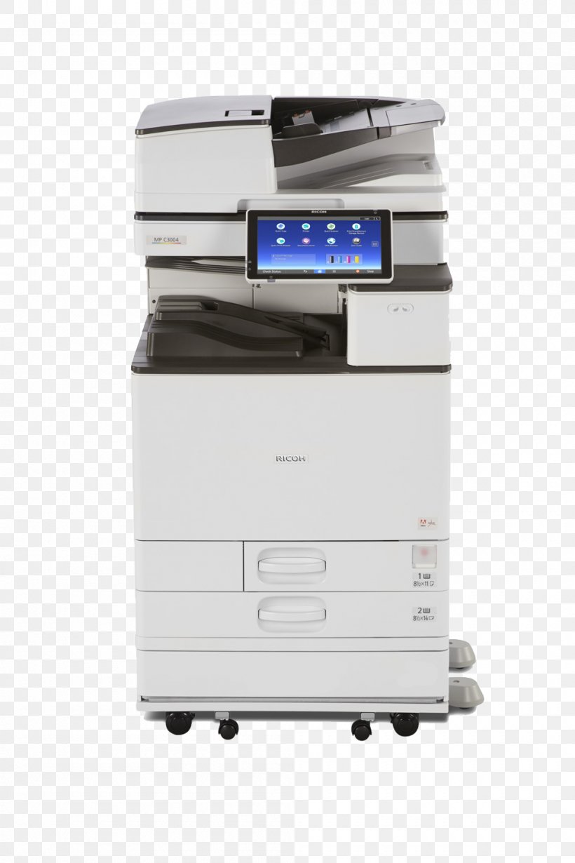 Multi-function Printer Ricoh Photocopier Printing, PNG, 1000x1500px, Multifunction Printer, Color Printing, Copying, Fax, Image Scanner Download Free