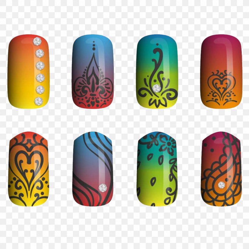 Nail Polish Manicure Nail Art Euclidean Vector, PNG, 1024x1024px, Watercolor, Cartoon, Flower, Frame, Heart Download Free