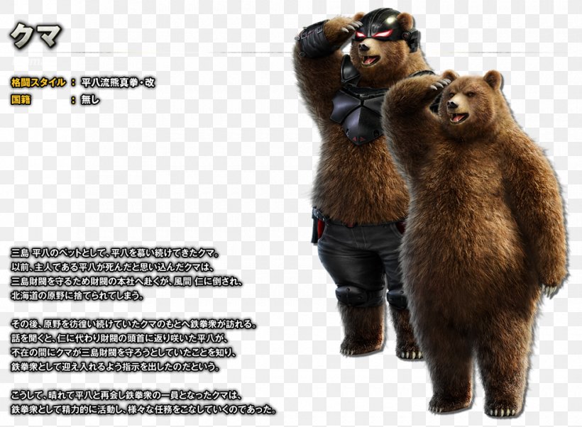Tekken 7 Bear BANDAI NAMCO Entertainment Fighting Game Action Game, PNG, 980x720px, Tekken 7, Action Game, Alaska Peninsula Brown Bear, Animal, Bandai Namco Entertainment Download Free