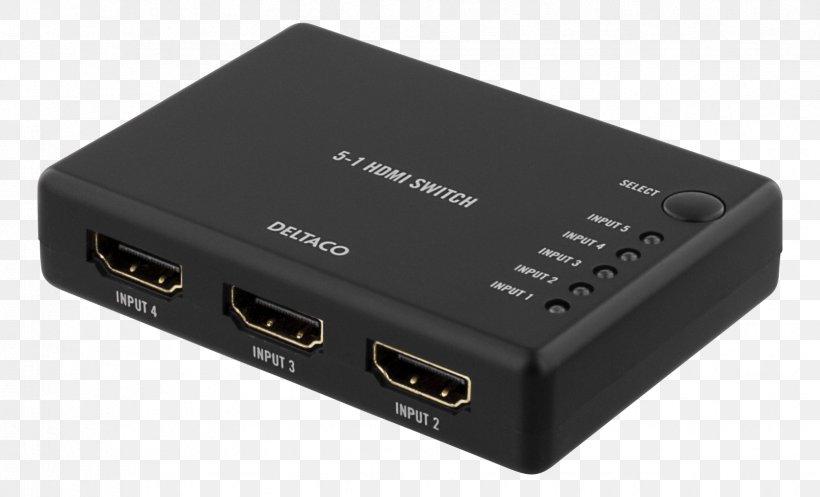 DELTACO HDMI Switch 4 To 1 Transformer Power Converters Switched-mode Power Supply, PNG, 1671x1014px, 4k Resolution, Hdmi, Acdc Receiver Design, Adapter, Artikel Download Free