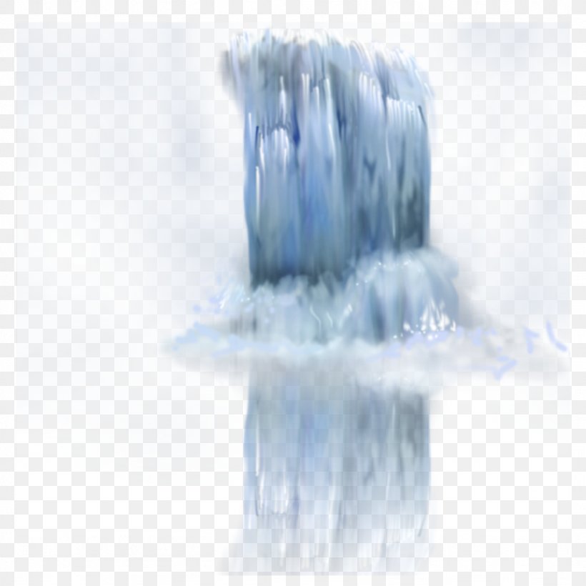 Waterfall Drawing, PNG, 1024x1024px, 3 Dimensi, Water, Blue, Desktop Environment, Dimension Download Free