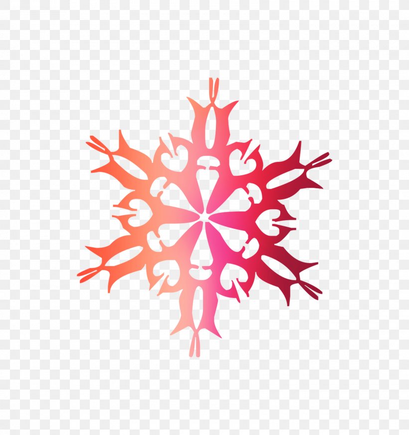 Vector Graphics Clip Art Illustration Snowflake Image, PNG, 1600x1700px, Snowflake, Depositphotos, Leaf, Pink, Plant Download Free