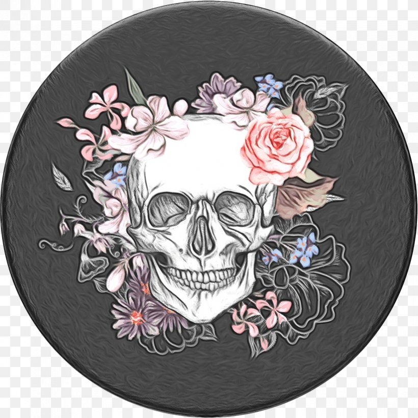 Bone Skull Head Plate Plant, PNG, 823x824px, Watercolor, Bone, Head, Paint, Plant Download Free