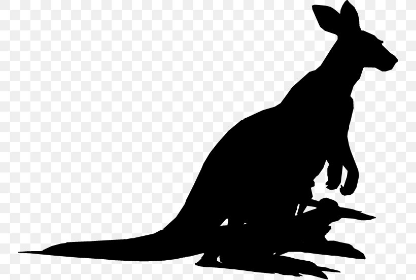 Kangaroo Dog Clip Art Mammal Fauna, PNG, 750x552px, Kangaroo, Blackandwhite, Canidae, Dinosaur, Dog Download Free