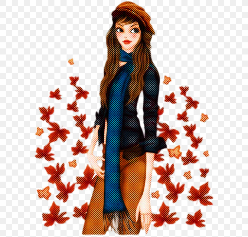 Orange, PNG, 600x783px, Clothing, Autumn, Costume, Long Hair, Orange Download Free