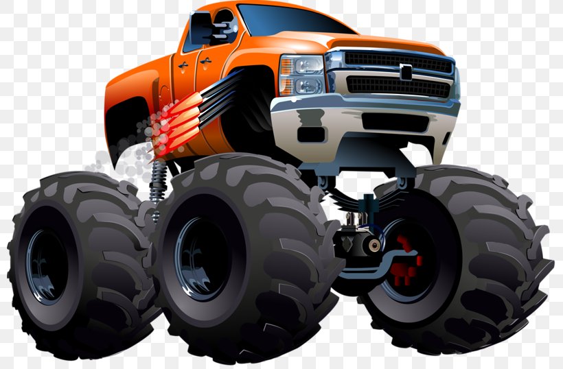 Pickup Truck Cartoon Monster Truck, PNG, 800x538px, Pickup Truck, Automotive Exterior, Automotive Tire, Automotive Wheel System, Brand Download Free