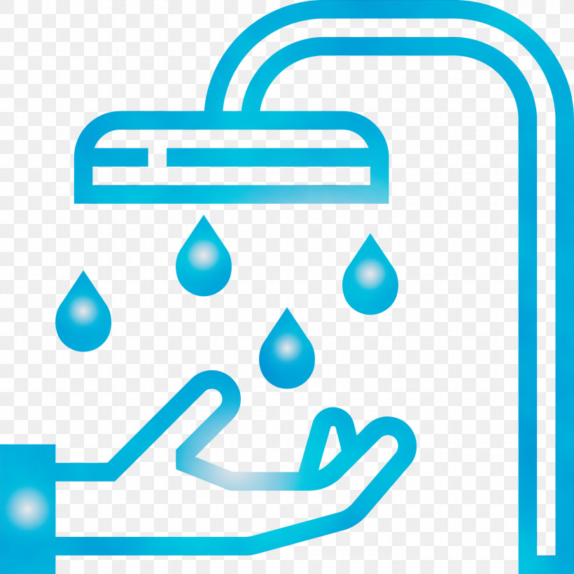 Blue Aqua Text Line, PNG, 3000x3000px, Hand Washing, Aqua, Blue, Cleaning, Hand Clean Download Free