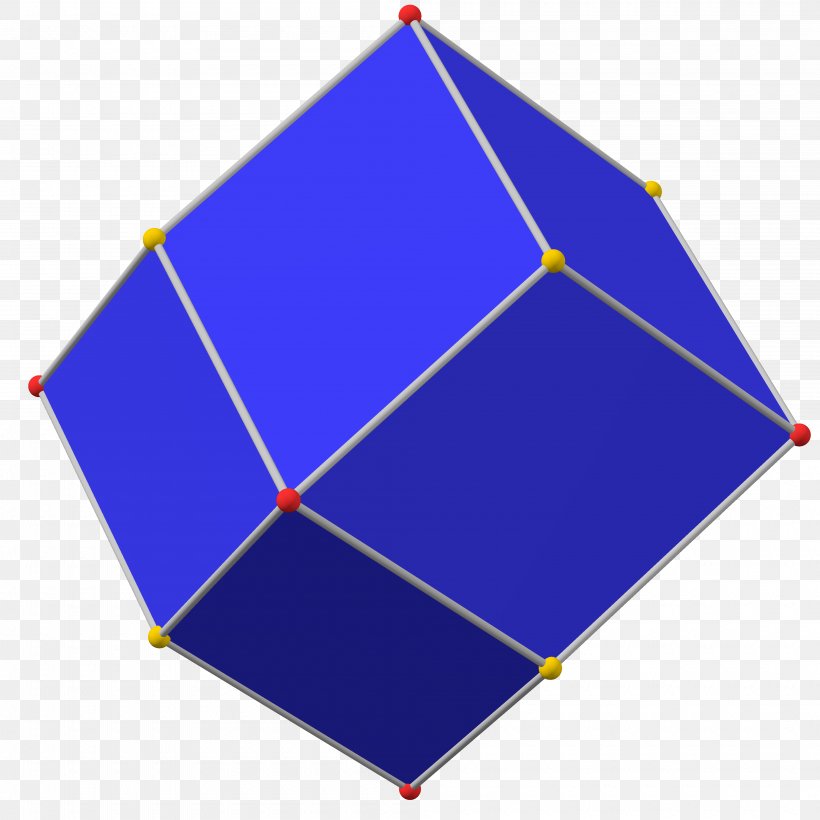 Chamfer Rhombic Dodecahedron Polyhedron Geometry Face, PNG, 4000x4000px, Chamfer, Area, Blue, Cuboctahedron, Dodecahedron Download Free