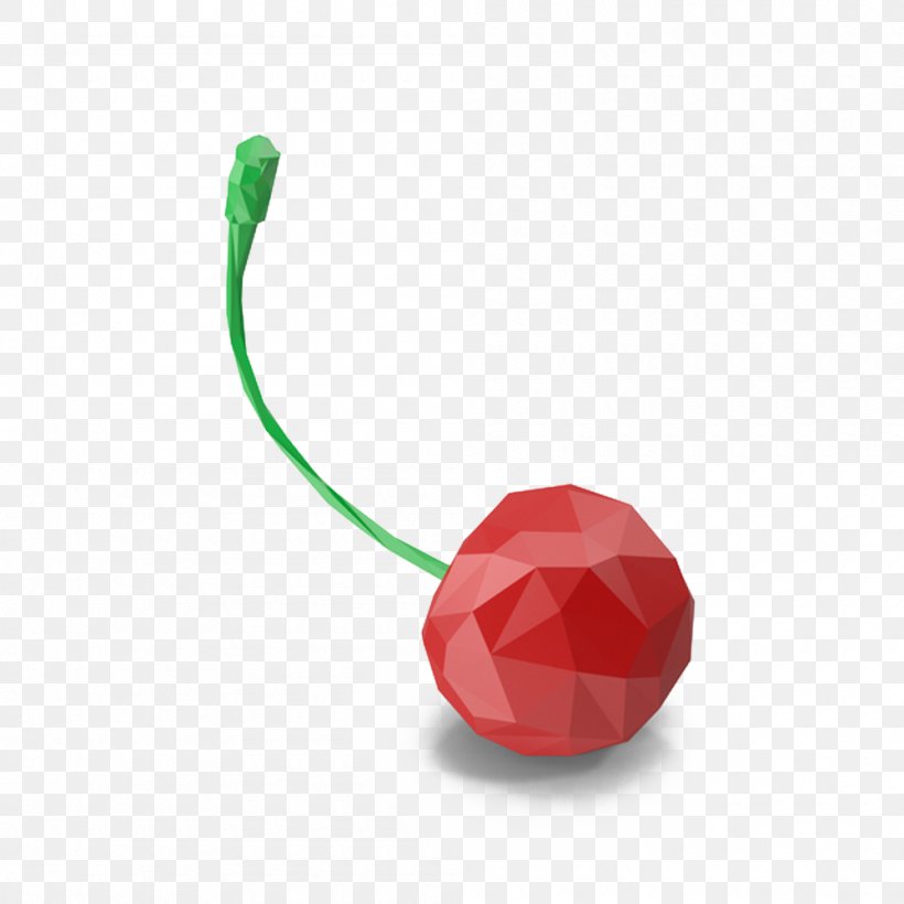 Cherry Fruit Low Poly Auglis, PNG, 1000x1000px, Cherry, Auglis, Body Jewelry, Fruit, Low Poly Download Free