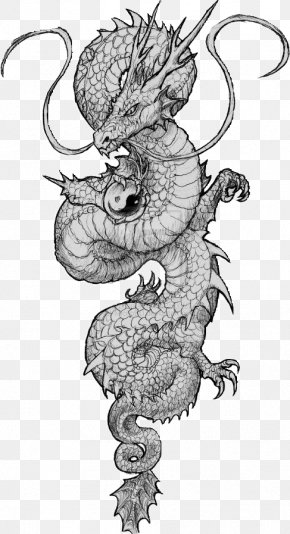 Tattoo Japanese Dragon Drawing Chinese Dragon, PNG, 600x600px, Tattoo ...