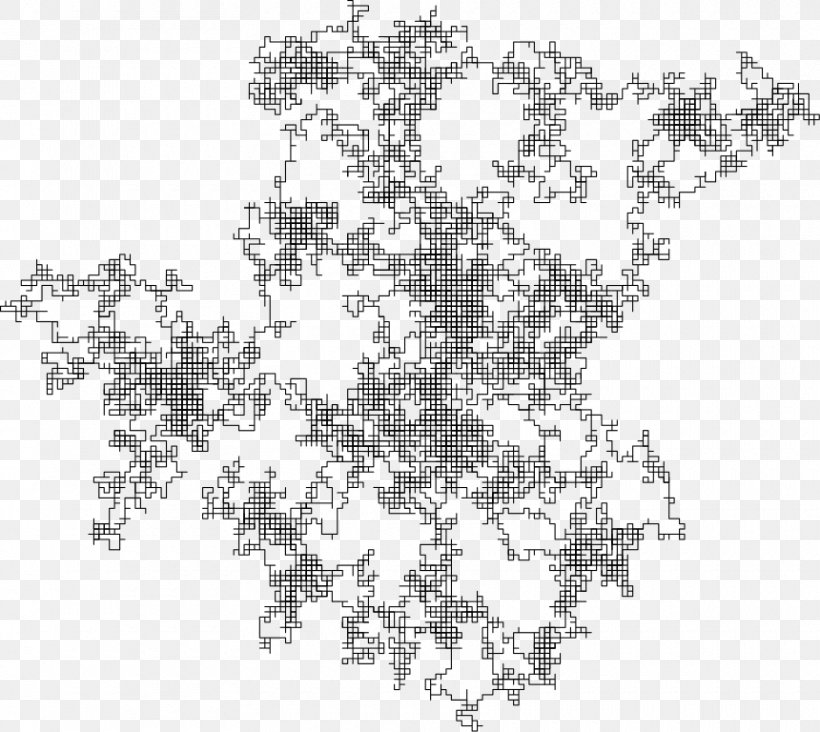 Random Walk Randomness Ecology Brownian Motion Stochastic Process, PNG, 860x768px, Random Walk, Animaatio, Black And White, Branch, Brownian Motion Download Free