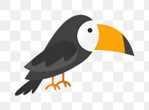 Bird Parrot - Cartoon Toucan Bird With Colorful Beak PNG