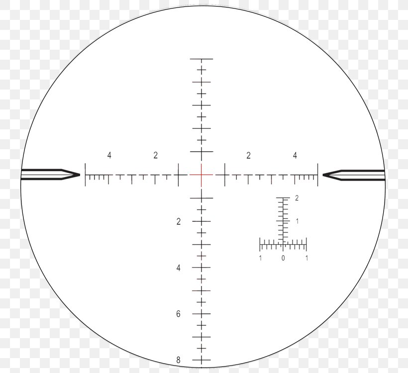 Reticle Telescopic Sight Milliradian Formula One Magnification, PNG, 750x750px, Watercolor, Cartoon, Flower, Frame, Heart Download Free