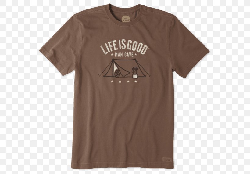 Long-sleeved T-shirt Life Is Good Company Clothing Long-sleeved T-shirt, PNG, 570x570px, Tshirt, Active Shirt, Brand, Brown, Campervans Download Free
