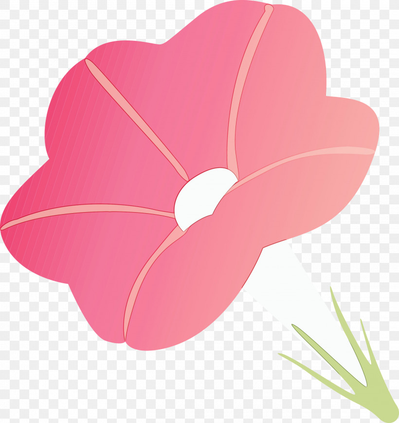 Pink Petal Leaf Plant Flower, PNG, 2830x3000px, Morning Glory Flower, Flower, Heart, Herbaceous Plant, Leaf Download Free