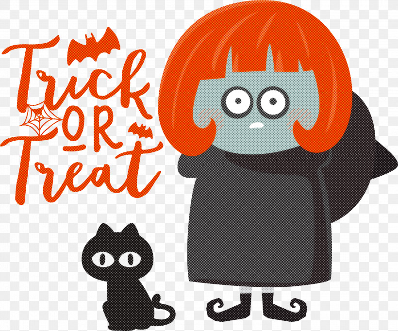 Trick Or Treat Trick-or-treating Halloween, PNG, 3000x2498px, Trick Or Treat, Cartoon, Cat, Catlike, Character Download Free