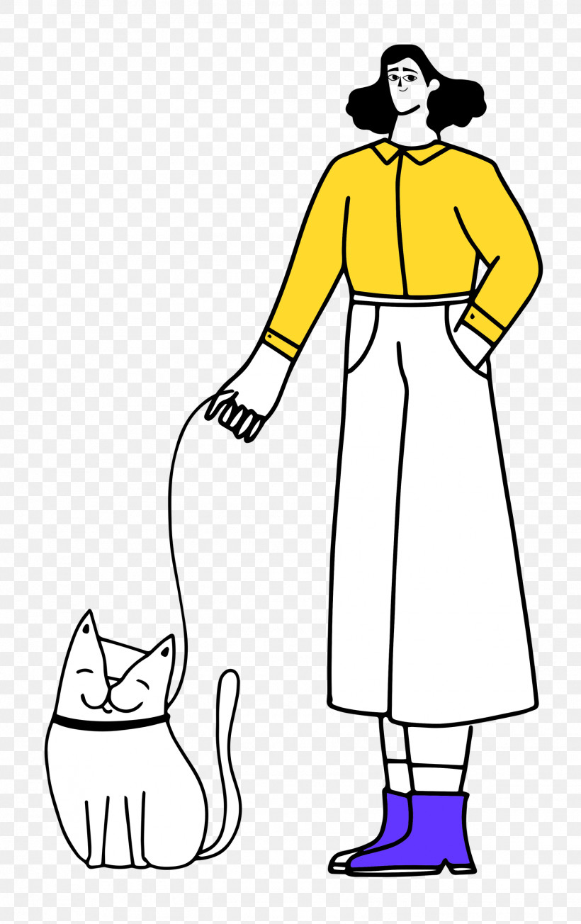 Walking The Cat, PNG, 1572x2500px, Line Art, Clothing, Costume, Dress, Headgear Download Free
