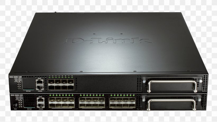 Network Switch D-Link Data Center 10GbE Top-of-Rack Switch DXS-3600 Switch, PNG, 1664x936px, 10 Gigabit Ethernet, Network Switch, Audio Receiver, Computer Network, Computer Port Download Free