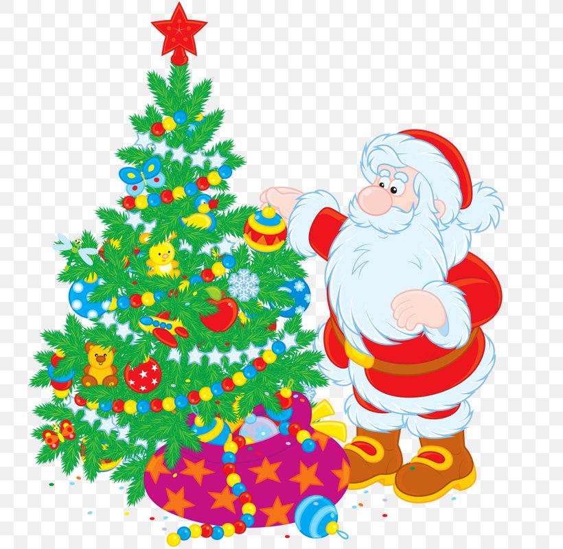 Santa Claus Christmas Tree Illustration, PNG, 742x800px, Santa Claus, Art, Christmas, Christmas Decoration, Christmas Ornament Download Free