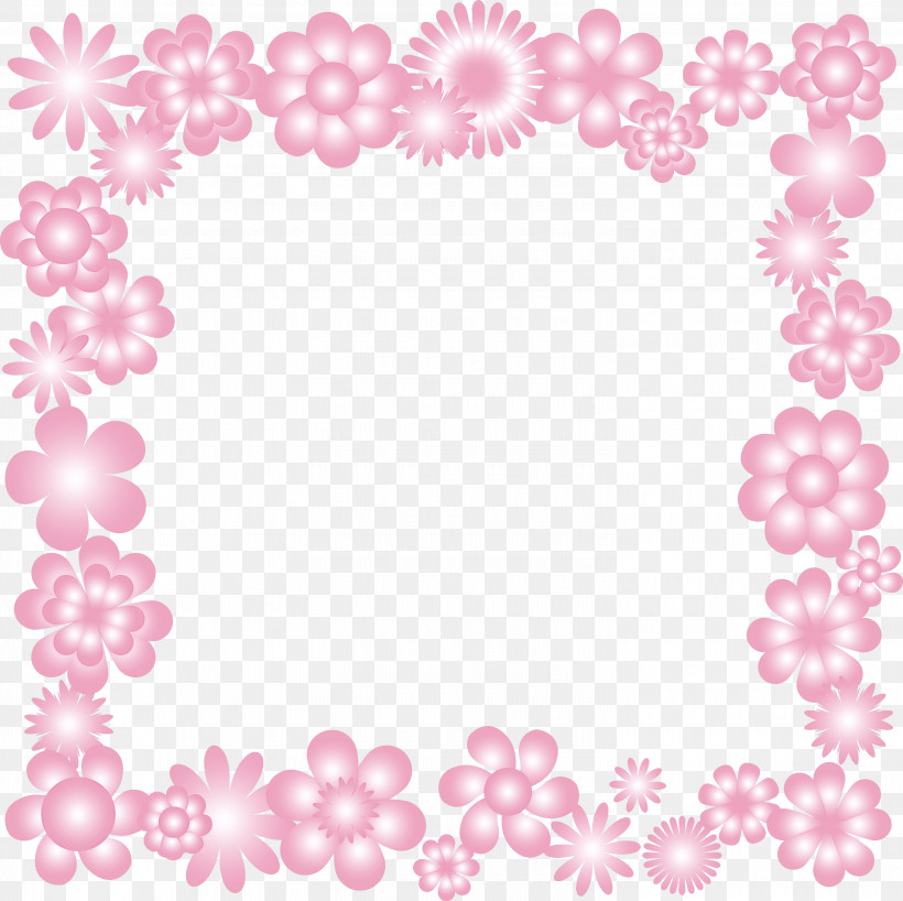 Frame, PNG, 3000x2994px, Frame, Floral Design, Heart, Picture Frame, Pink Download Free
