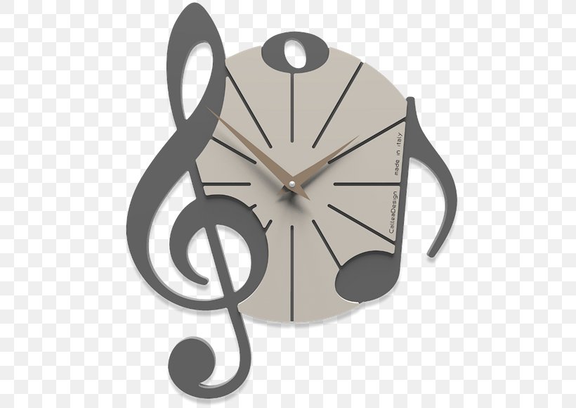 Musical Note Clock Clef Parede, PNG, 580x580px, Watercolor, Cartoon, Flower, Frame, Heart Download Free