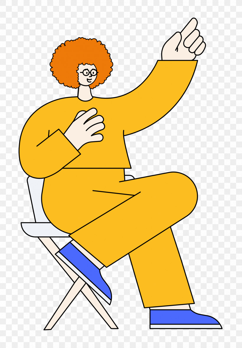 Sitting Cartoon Yellow Logo, PNG, 1736x2500px, Sitting, Behavior, Cartoon, Cartoon People, Chair Download Free