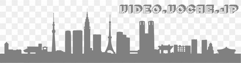 Tokyo Vector Graphics Wall Decal Skyline Silhouette, PNG, 2268x600px, Tokyo, Art, Black And White, Brand, City Download Free
