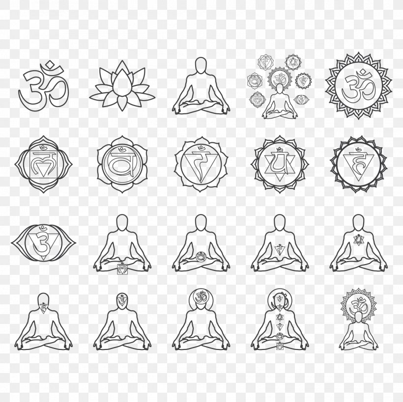 Yoga Clip Art, PNG, 1600x1600px, Yoga, Area, Black And White, Body Jewelry, Cookware And Bakeware Download Free