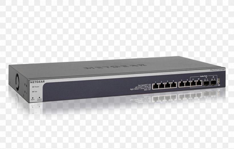 10 Gigabit Ethernet Network Switch Netgear Small Form-factor Pluggable Transceiver, PNG, 900x573px, 10 Gigabit Ethernet, Audio Receiver, Computer Network, Electronic Device, Electronics Accessory Download Free