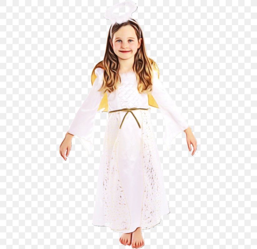 White Clothing Dress Sleeve Yellow, PNG, 500x793px, Watercolor, Clothing, Costume, Dress, Joint Download Free