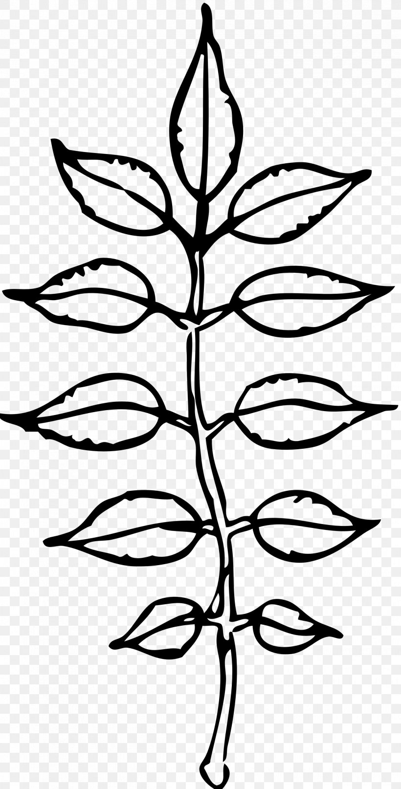 Black And White Leaf Clip Art, PNG, 2427x4779px, Black And White, Autumn, Autumn Leaf Color, Blog, Branch Download Free