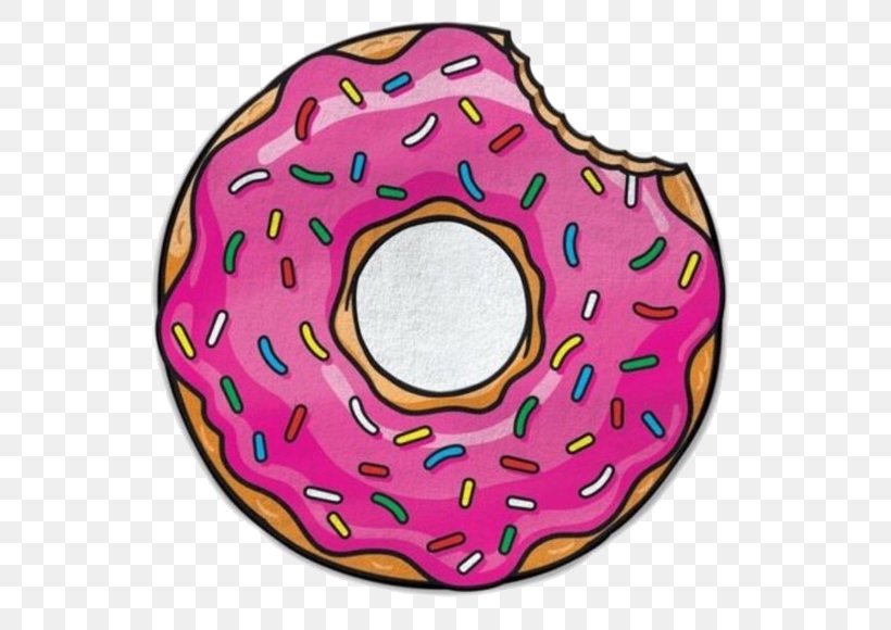 Pink Circle, PNG, 580x580px, Donuts, Auto Part, Baked Goods, Beach Towels, Big Mouth Download Free