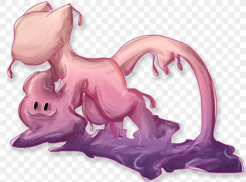 Ditto Mew Pokémon Fan Art, PNG, 2968x2202px, Watercolor, Cartoon, Flower, Frame, Heart Download Free