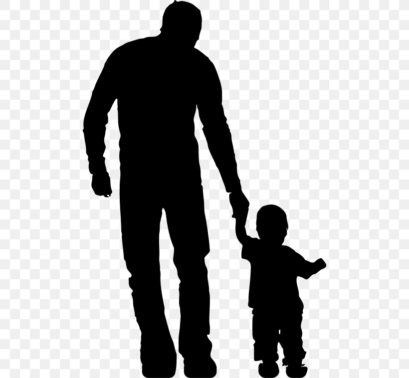 Father Silhouette Drawing Child Clip Art, PNG, 490x758px, Father, Aggression, Black, Black And White, Child Download Free