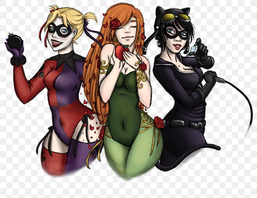 Joker Harley Quinn Poison Ivy Gotham City Sirens Drawing, PNG, 817x630px, Watercolor, Cartoon, Flower, Frame, Heart Download Free