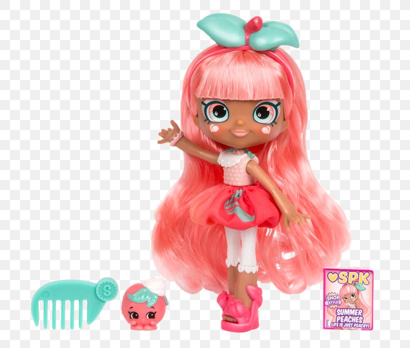 Toy Peach Doll Shopkins Smyths, PNG, 750x696px, Toy, Doll, Dollhouse, Fictional Character, Figurine Download Free