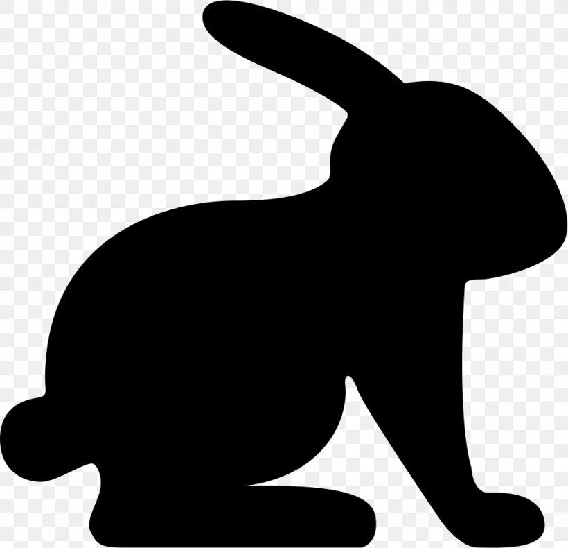Silhouette Rabbit Easter Bunny Clip Art, PNG, 981x946px, Silhouette, Art, Black, Black And White, Carnivoran Download Free