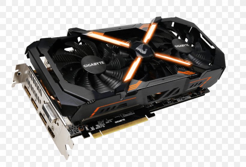 Graphics Cards & Video Adapters NVIDIA GeForce GTX 1060 Gigabyte Technology 英伟达精视GTX, PNG, 1000x680px, Graphics Cards Video Adapters, Aorus, Automotive Exterior, Computer Component, Computer Cooling Download Free