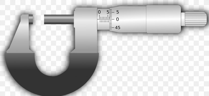 Micrometer Clip Art, PNG, 2400x1108px, Micrometer, Calipers, Cylinder, Hardware, Hardware Accessory Download Free