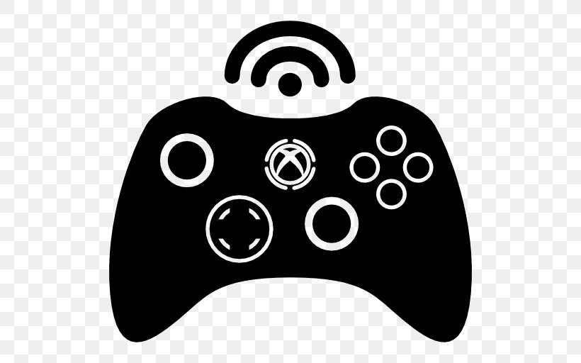Xbox One Controller Xbox 360 Controller Game Controllers, PNG, 512x512px, Xbox One Controller, All Xbox Accessory, Black, Black And White, Game Controller Download Free