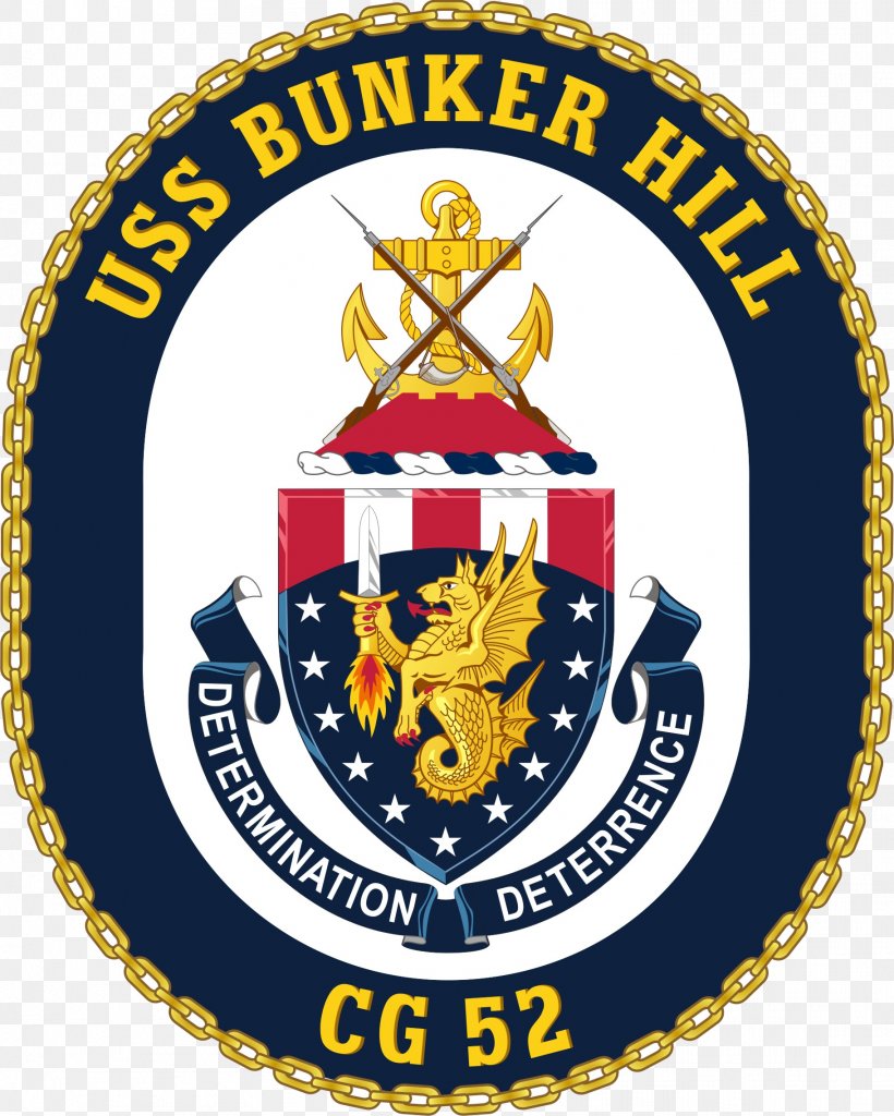 Battle Of Bunker Hill USS Bunker Hill (CG-52) United States Ticonderoga-class Cruiser, PNG, 1823x2278px, Battle Of Bunker Hill, Badge, Brand, Crest, Cruiser Download Free