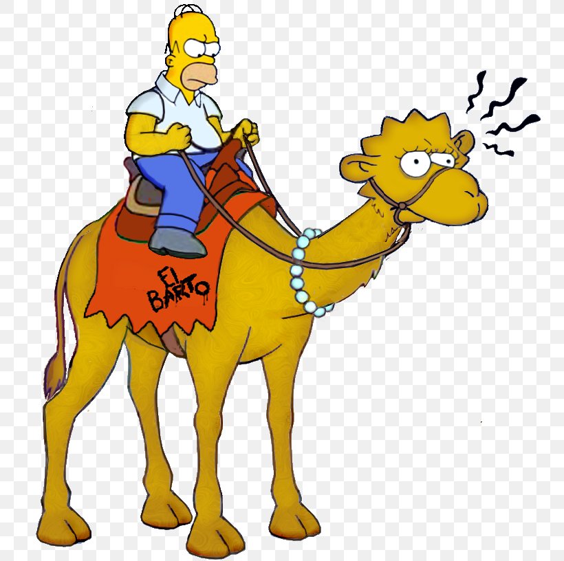 Dromedary Homer Simpson Lisa Simpson Bactrian Camel Skinner's Sense Of Snow, PNG, 762x816px, Dromedary, Animal Figure, Arabian Camel, Art, Bactrian Camel Download Free