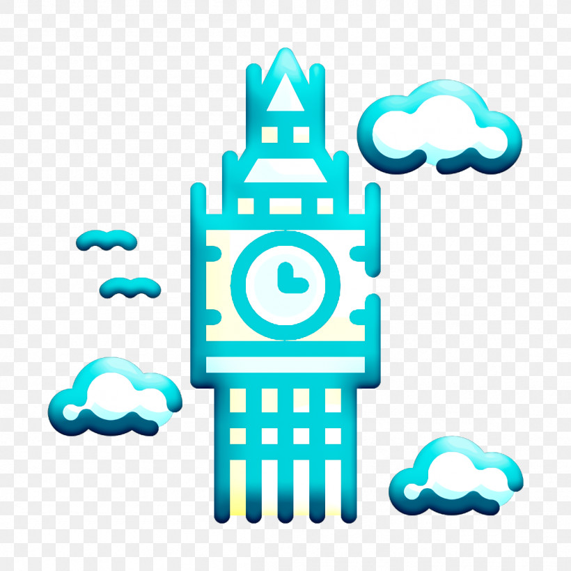 Big Ben Icon London Icon Travel Icon, PNG, 1152x1152px, Big Ben Icon, Aqua, Line, London Icon, Text Download Free