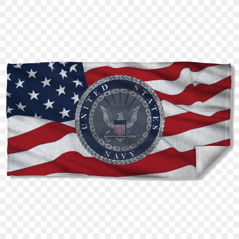Flag Of The United States Navy Towel Throw Pillows, PNG, 1000x1000px, United States Navy, Emblem, Flag, Flag Of The United States Navy, Seal Beach Download Free