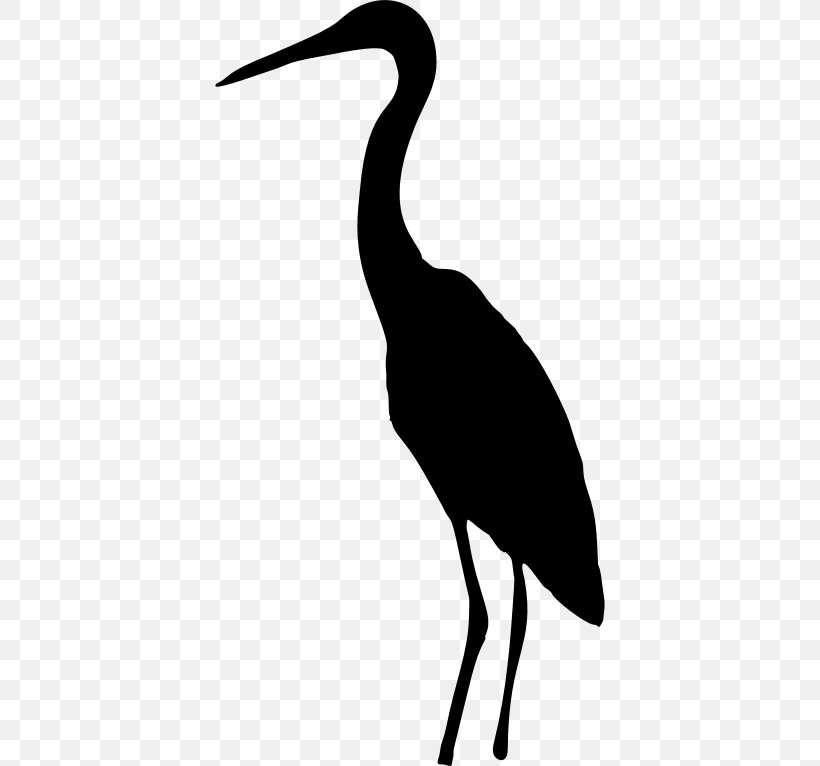 Heron Crane Silhouette Bird Clip Art, PNG, 390x766px, Heron, Beak, Bird, Black And White, Ciconiiformes Download Free