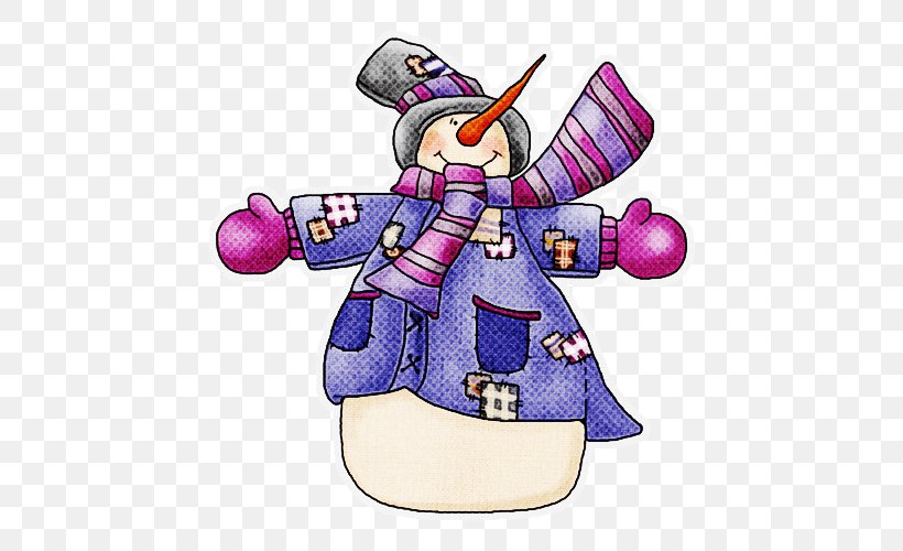 Snowman, PNG, 500x500px, Cartoon, Snowman, Violet Download Free