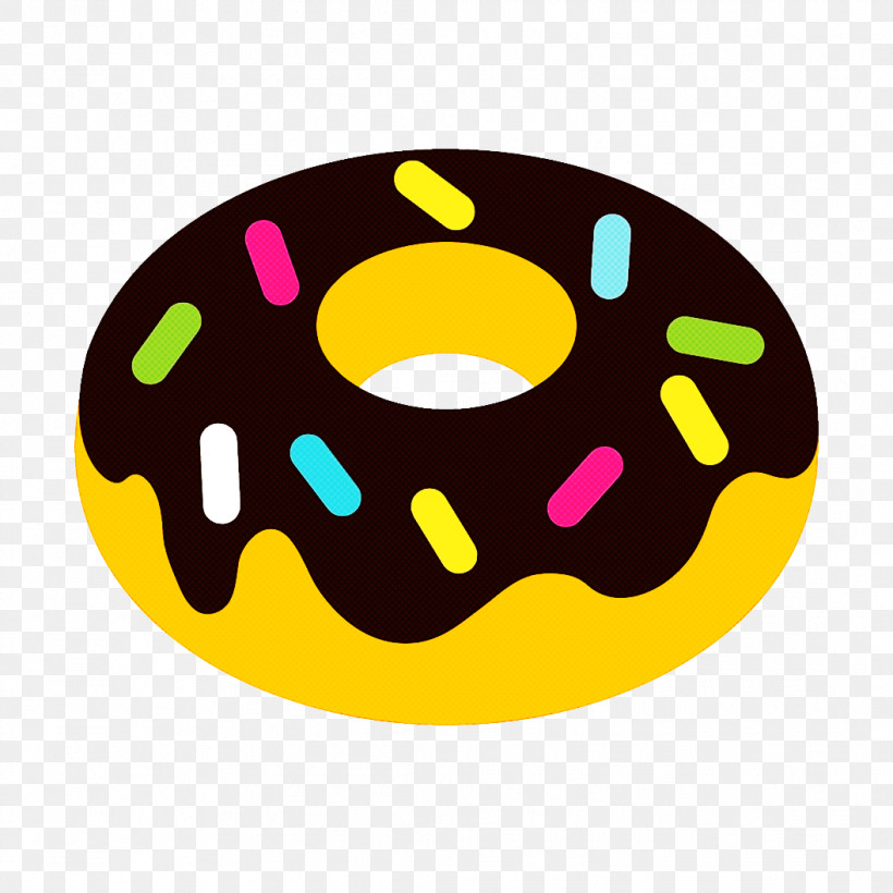 Doughnut Yellow Baked Goods Ciambella Food, PNG, 1056x1056px, Food Cartoon, Baked Goods, Ciambella, Circle, Cuisine Download Free