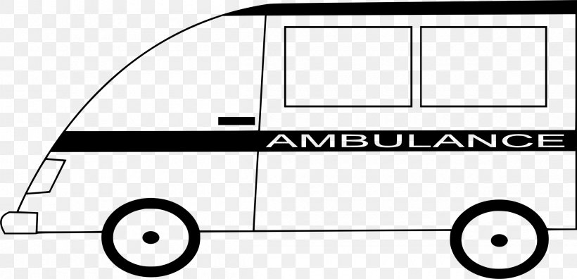 Ambulance Clip Art, PNG, 2400x1161px, Ambulance, Area, Automotive Design, Automotive Exterior, Black And White Download Free