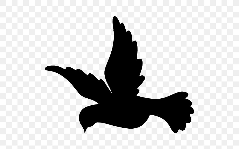 Bird Flight Columbidae Domestic Pigeon, PNG, 512x512px, Bird, Beak, Bird Flight, Black And White, Columbidae Download Free